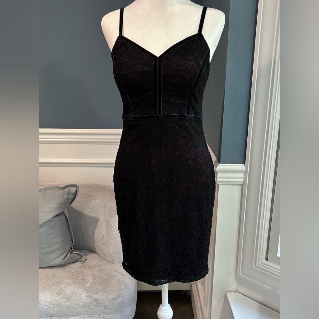 Guess Black And Burgundy Dress